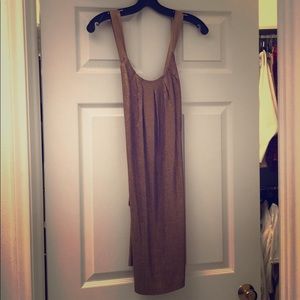 Carmen Marc Valvo gold sequin dress